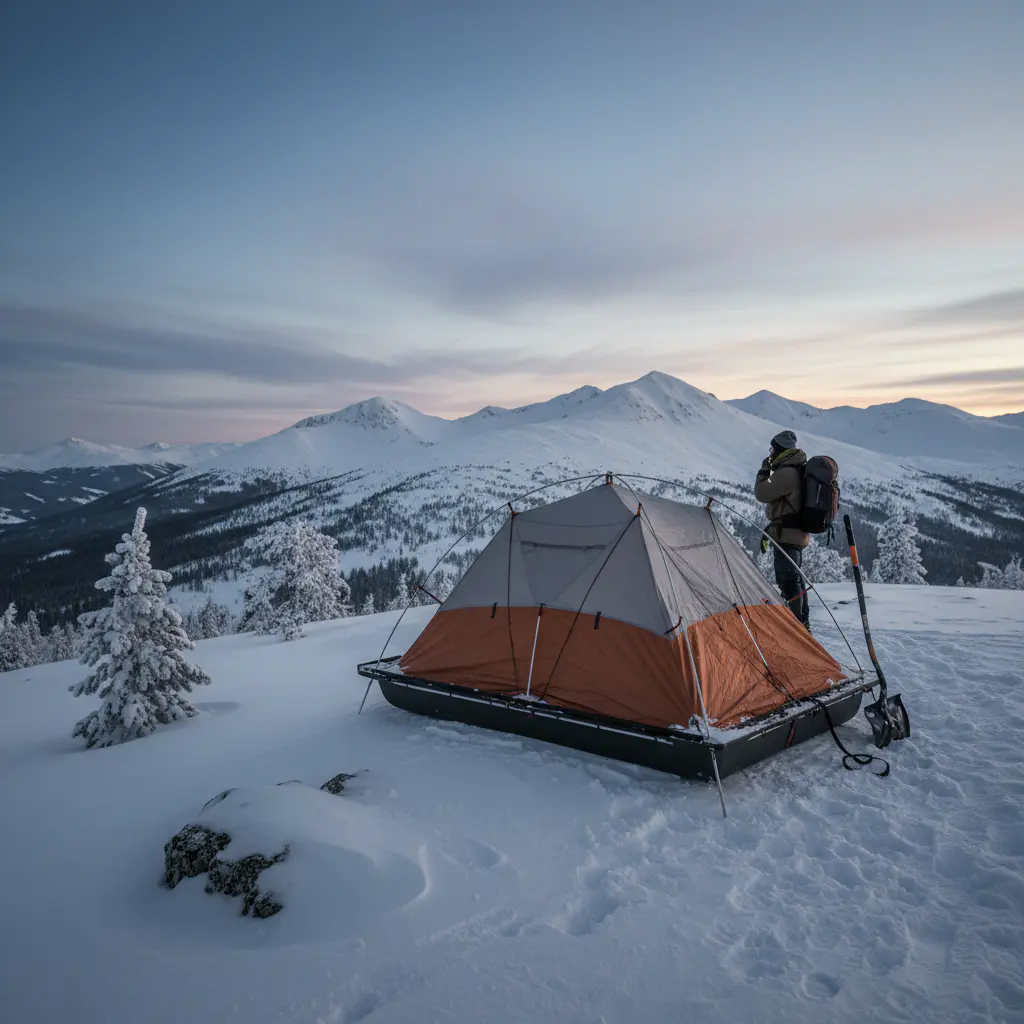 Flip over sled shelter